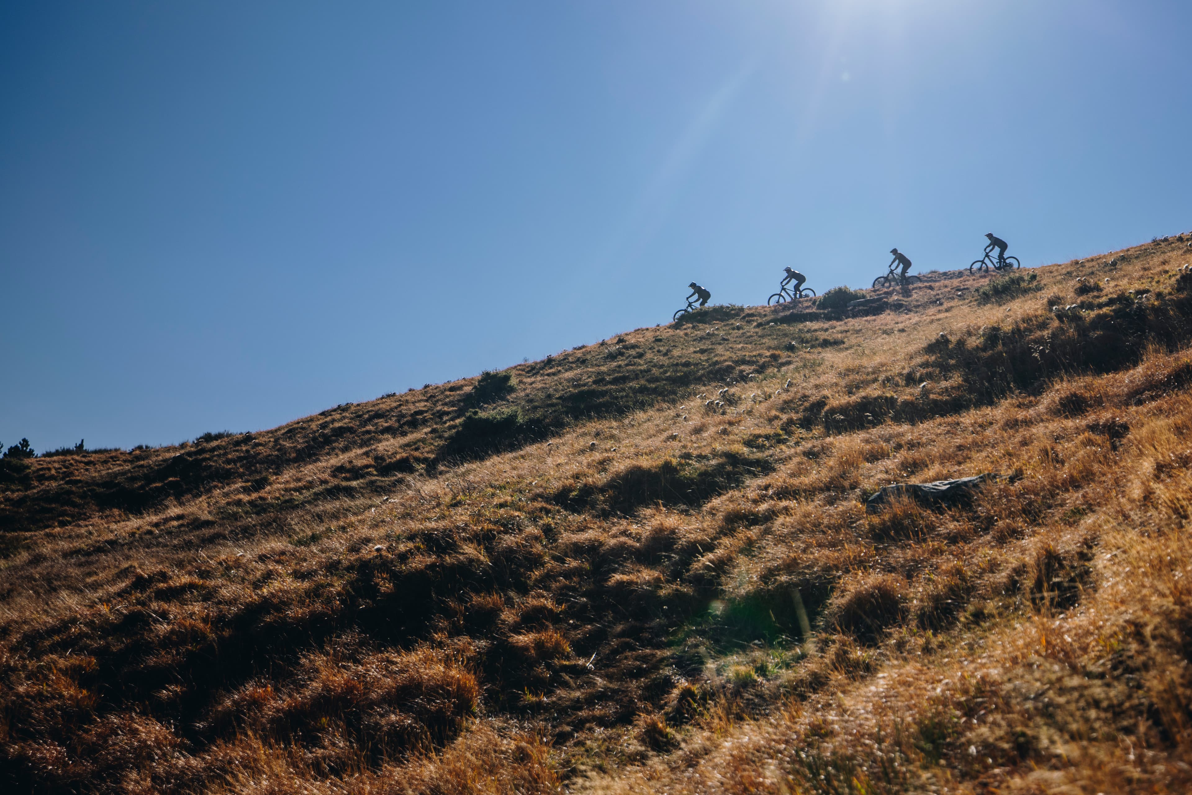 Il gruppo festeggia in collina